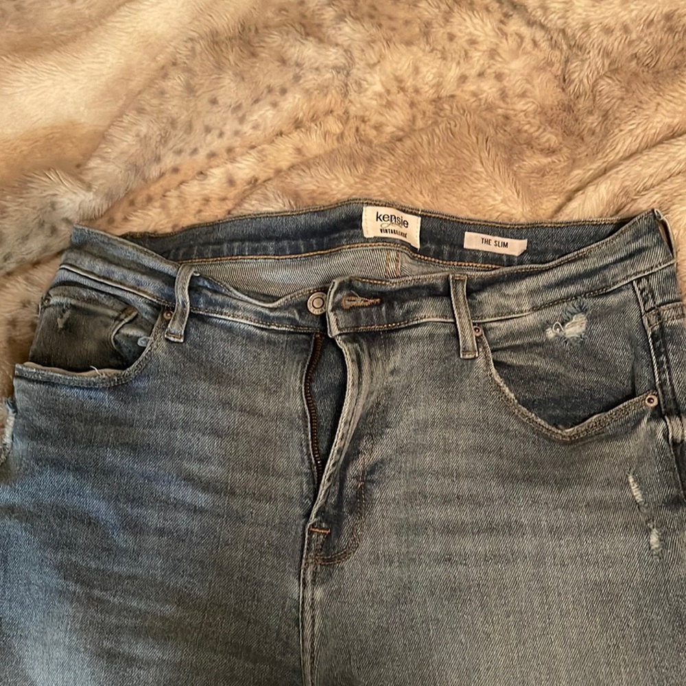 Ripped flare jeans